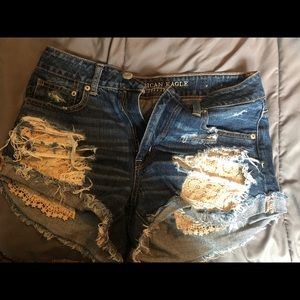 American Eagle High Waisted Jean Shorts- 6